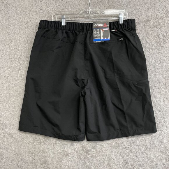 NEW Gerry Men's Size 36 Tech Shorts Black Stretch Fabric UPF 30+ Protection - Picture 3 of 7